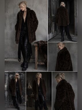 Vintage beautiful chocolate brown mink
Coat in Chevron v pattern gorgeous